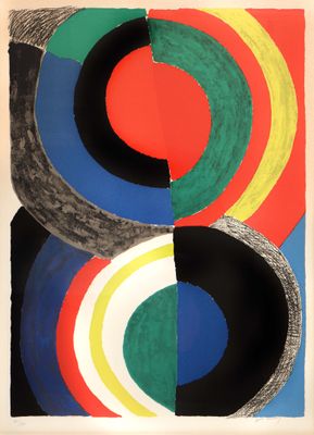 an image of a picture of a painting with circles on it