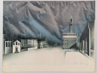 Peter PAUL (1943-2013) Place de la Seigneurie, Florence