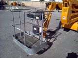 a picture of a forklift parked in a parking lot
