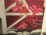une photo d'un tableau représentant des fleurs posées sur une table