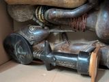 a box that has a bunch of old items inside of it
