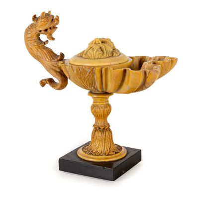 an image of a wooden bowl with a dragon on top of it