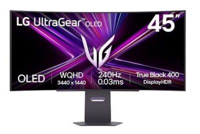 the lg ultragear ole450q monitor is on display