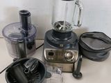 a blender and a blender sitting on a table