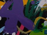 a picture of a colorful painting on a wall