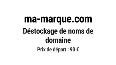 Nom de domaine ma-marque.com. Catégorie: Marketing et public…