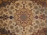 an image of a rug with a floral design on it