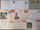 many different types of postcards on the table