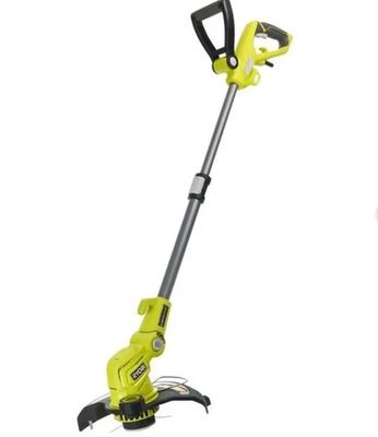 une débroussailleuse filaire Greenworks équipée d'une poignée