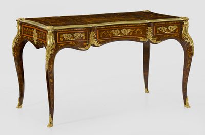 an image of a small table with a drawer on it