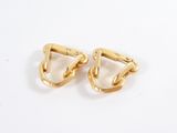 pair of gold plated earrings on a white background