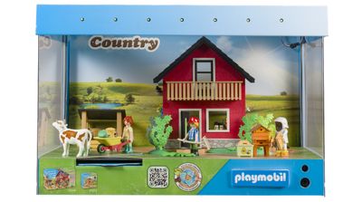 un coffret Playmobil contenant un cheval et une calèche
