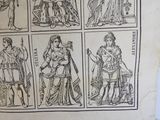 un dessin représentant une série de femmes vêtues de costumes médiévaux