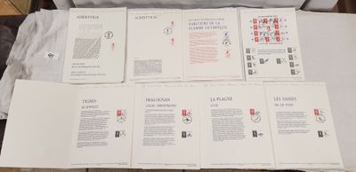 a lot of papers sitting in a suitcase on the floor