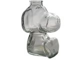 a clear glass elephant figurine on a white background