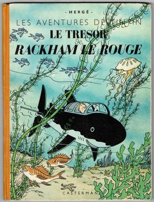 une illustration tirée d'un livre pour enfants représentant un requin et un poisson