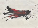 une photo d'une feuille de papier avec des éclaboussures de peinture dessus