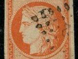 a stamp with an image of a woman ' s head on it