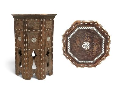 an image of a wooden table with a decorative design on it