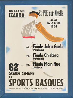 an image of a poster advertising a tennis match in france