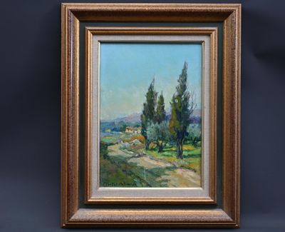 Fernand PORTAL-PELISSIER (XXe) Paysage provençal.