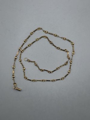 Collier en or jaune 750 millièmes mailles grain de café et r… - Photo 1