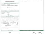 a close up of a document with a barcode on it
