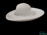 a white hat that is on a black background