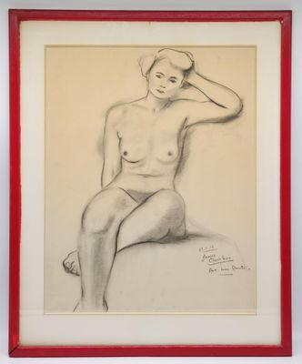 Janine CHADELAUX (XXe siècle), Sans titre (Nu féminin), fusa…