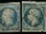 quatre types de timbres différents sont représentés sur un fond noir