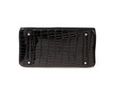 black croc embossed leather wallet