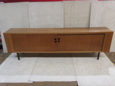 an image of a very nice looking wooden entertainment center