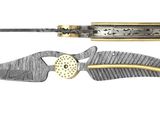 un couteau et une lame de couteau sur fond blanc