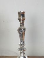 PAIRE DE FLAMBEAUX en bronze argenté à fût balustre et base … (photo 4)