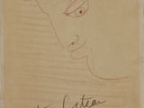 l'image d'un dessin du visage d'une femme sur un morceau de papier