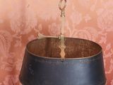 a lamp that is on top of a table