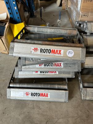 several boxes of tools are stacked on top of each other in a warehouse