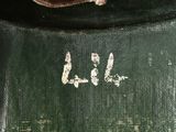 a close up of a piece of luggage with numbers written on it