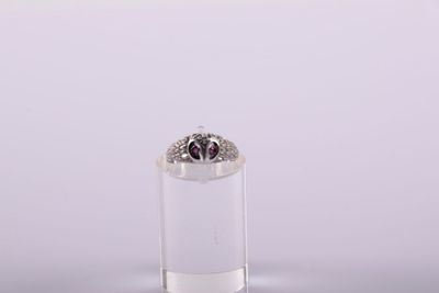 Bague en argent 925 à tête de chouette stylisée