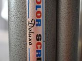 a sticker on the door handle of a refrigerator