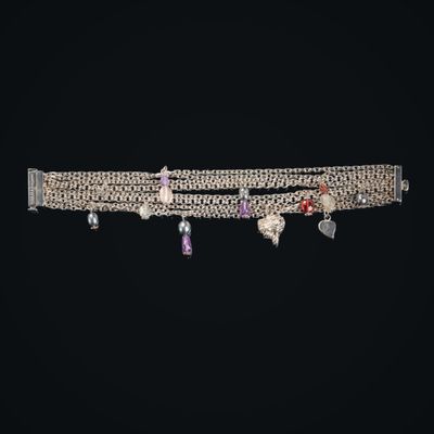 CHRISTIAN LACROIX. Bracelet en argent 925°°° (minerve) compo…