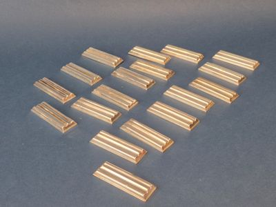 gold plated brass tube connectors, set of 10