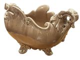a large bowl with a ram head on it