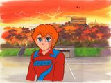 animation représentant un jeune homme aux cheveux orange et aux yeux bleus