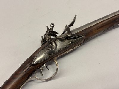 Fusil de chasse à silex. Platines marquées « Puiforcat Arque…