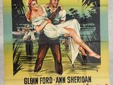an old movie poster of a man holding a woman in his arms