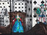 a drawing of a man and a woman playing cards