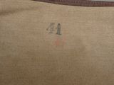an image of a brown bag with a number on it