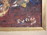 a picture of a painting of a woman and a bird