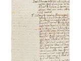 an old manuscript with writing on it and black ink